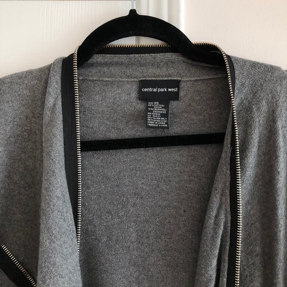 Anthropology Asymmetric Draped Knit Zip Cardigan - Picture 2 of 3